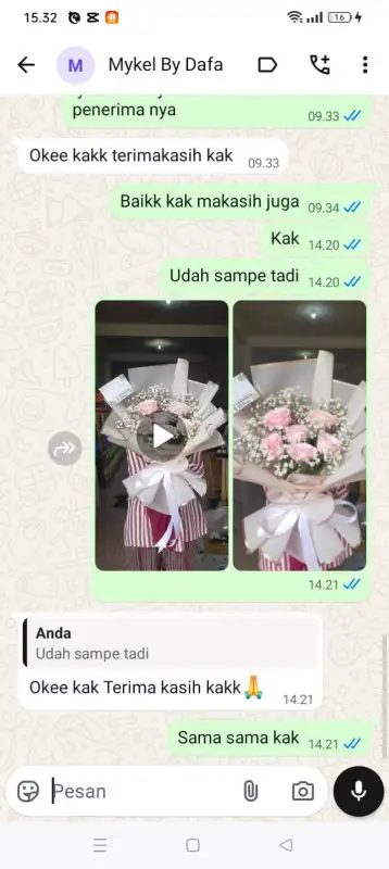 Testimonial Papan buket bunga PANDEGLANG